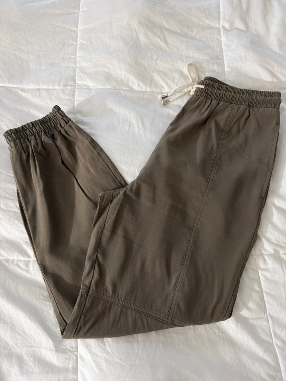Zara Olive Drawstring Jogger Pants